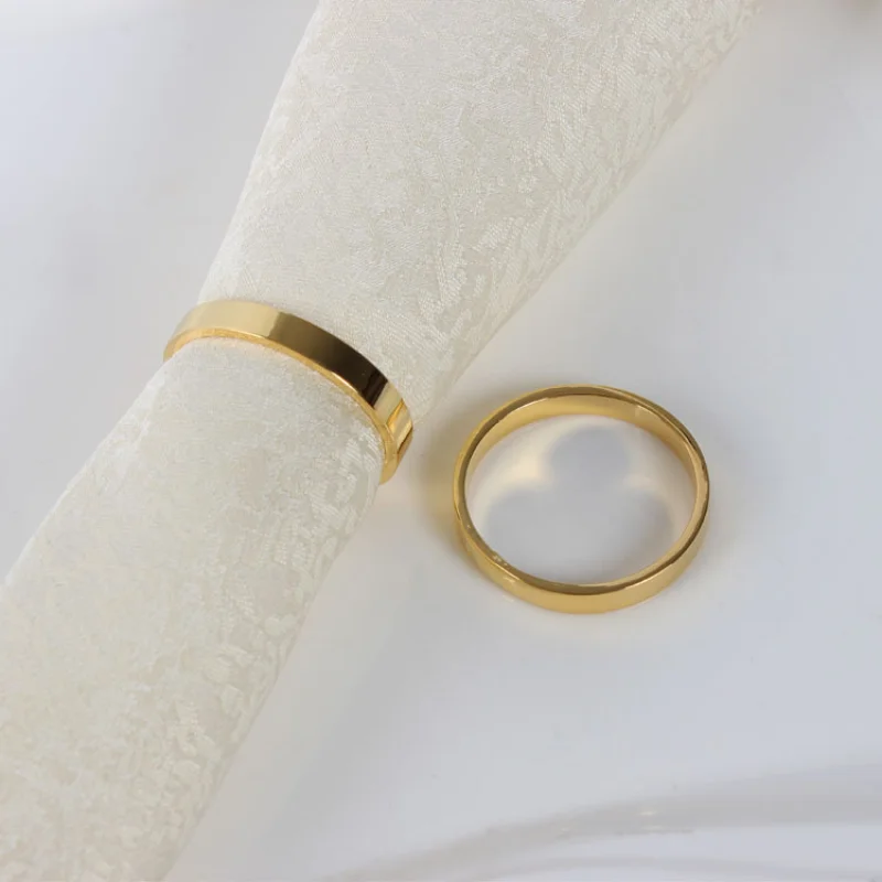 6/10 Pcs Simple Gold Napkin Rings Eco-Friendly Alloy Metal Buckles Serviette Holder Wedding Party Restaurant Table Decoration
6/10 Pcs Simple Gold Napkin Rings Eco-Friendly Alloy Metal Buckles Serviette Holder Wedding Party Restaurant Table Decoration