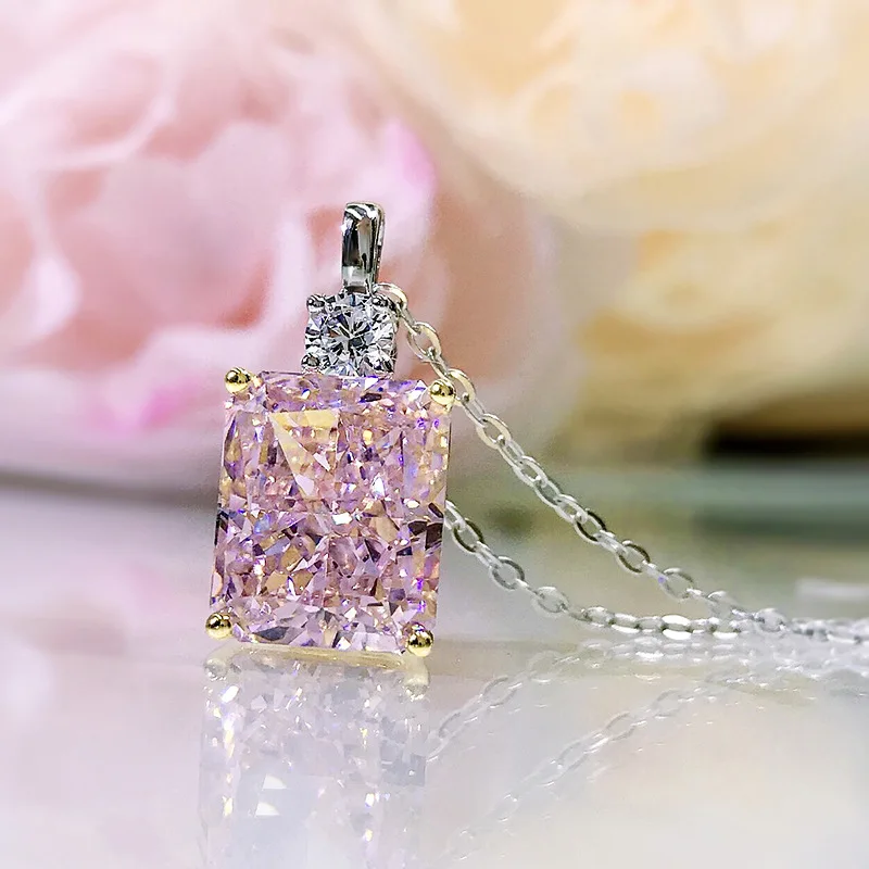 925 Sterling Silver FG Color Princess Cut Simulated High Carbon Diamond Gemstone Women Necklace Pendant Fine Jewelry Wholesale
925 Sterling Silver FG Color Princess Cut Simulated High Carbon Diamond Gemstone Women Necklace Pendant Fine Jewelry Wholesale