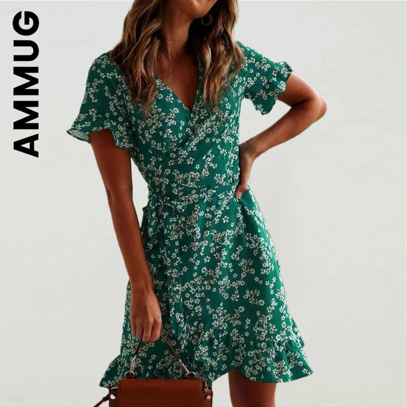 Ammug Women Fashion Dress Chic Sexy V Neck Floral Print Boho Beach Dress Soft Women's Dress Leisure Girl Dresses Woman Vestidos
Ammug Women Fashion Dress Chic Sexy V Neck Floral Print Boho Beach Dress Soft Women's Dress Leisure Girl Dresses Woman Vestidos