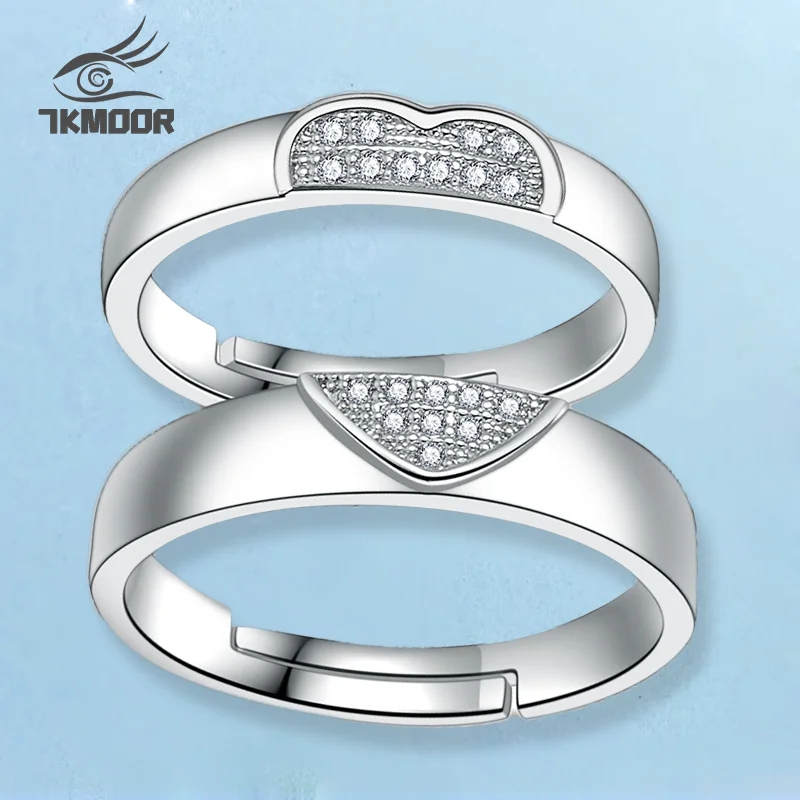 Silver color new women's fashion jewelry high quality crystal zircon simple heart-shaped gift couple open ring
Silver color new women's fashion jewelry high quality crystal zircon simple heart-shaped gift couple open ring