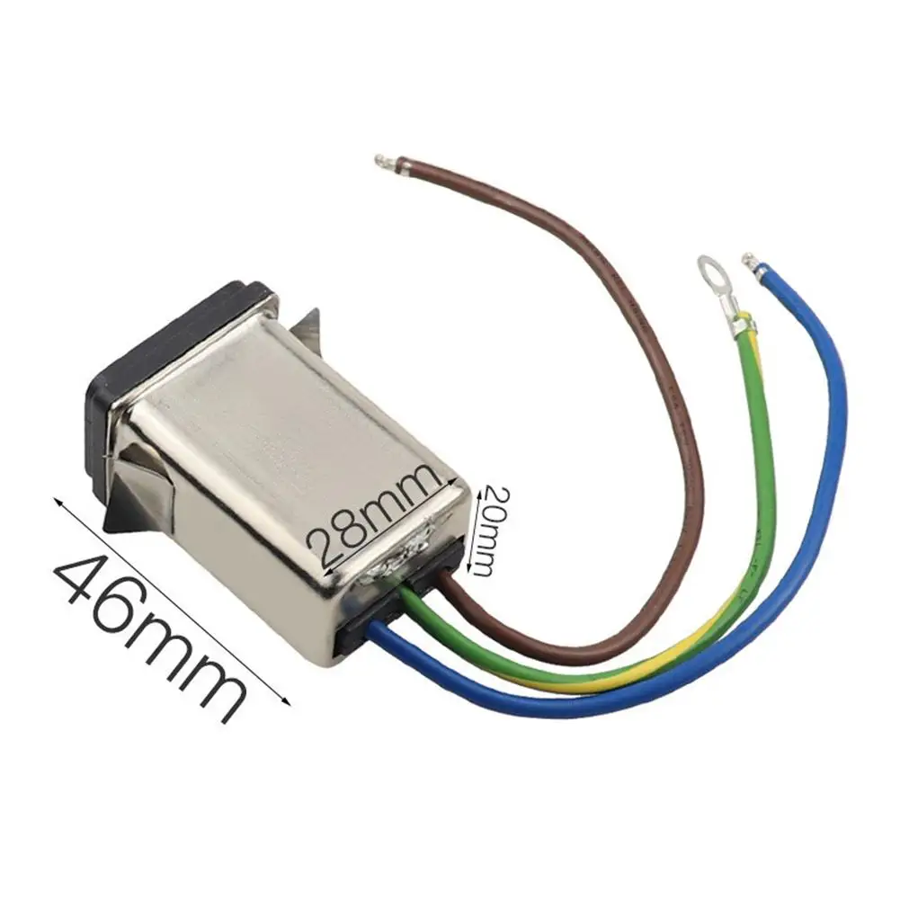 Ac 125/250v 10a 50/60hz 3 Pins Socket Power Filter Connector Interference Rejection Characteristics Used For 3pin Plug Devices
Ac 125/250v 10a 50/60hz 3 Pins Socket Power Filter Connector Interference Rejection Characteristics Used For 3pin Plug Devices