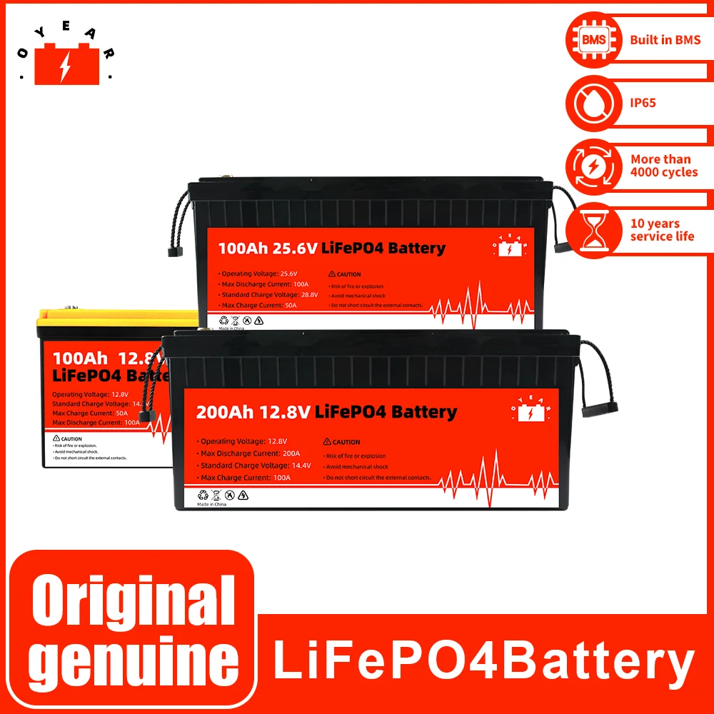Brand New LiFePo4 Battery Pack 12V 24V 50AH 100AH 200Ah Lithium Iron Phosphate Batteries Built-in BMS For Solar Boat Golf Cart
Brand New LiFePo4 Battery Pack 12V 24V 50AH 100AH 200Ah Lithium Iron Phosphate Batteries Built-in BMS For Solar Boat Golf Cart
