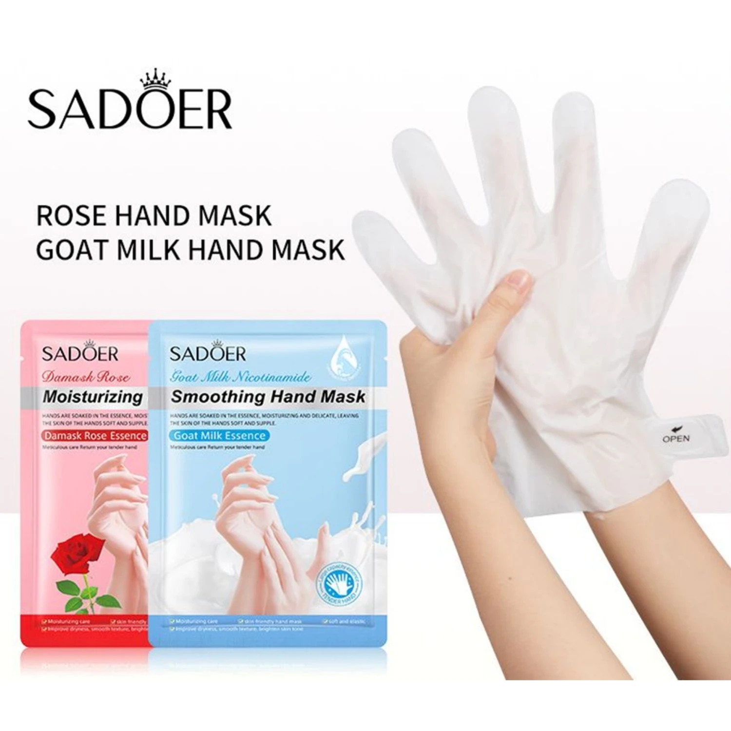 Niacinamide Moisturizing Hand Mask Rose Goat Milk Whitening Nourish Repair Anti-Aging Exfoliating Dead Skin SPA Gloves Skin Care
Niacinamide Moisturizing Hand Mask Rose Goat Milk Whitening Nourish Repair Anti-Aging Exfoliating Dead Skin SPA Gloves Skin Care