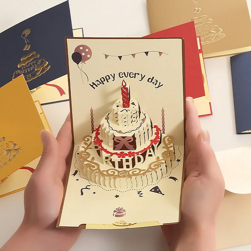 Happy Birthday Card for Girl Kids Wife Husband 3d Birthday Cake Pop-Up Greeting Cards Postcards Gifts with Envelope
Happy Birthday Card for Girl Kids Wife Husband 3d Birthday Cake Pop-Up Greeting Cards Postcards Gifts with Envelope