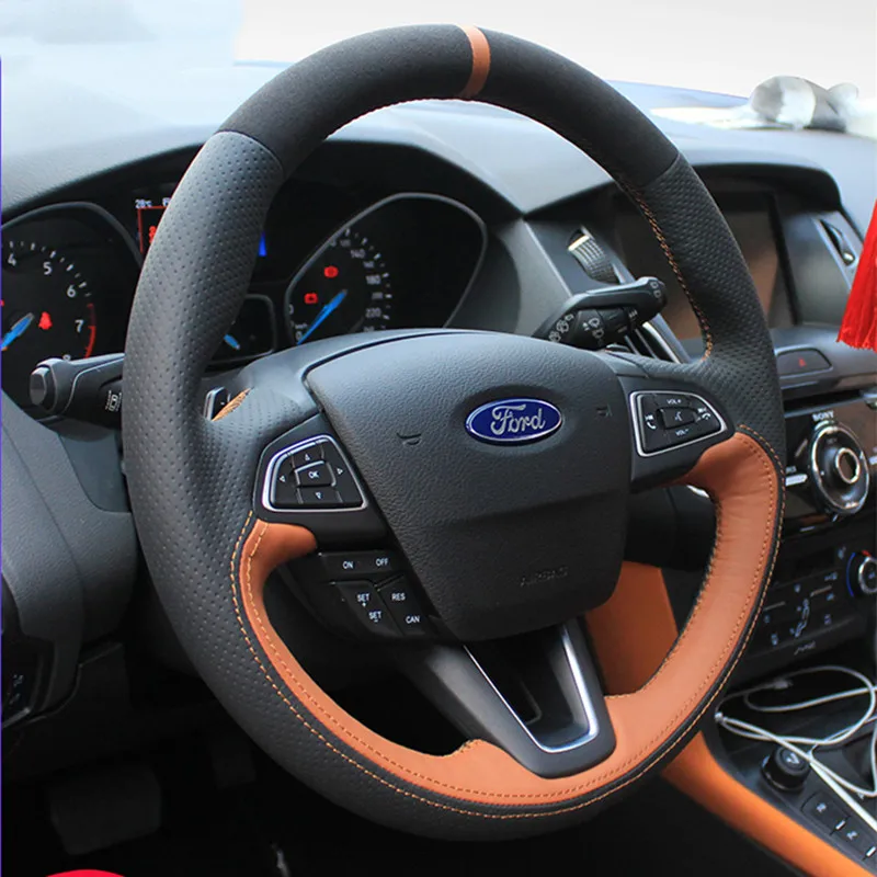 DIY Hand-Stitched Suede Leather Car Steering Wheel Cover for Ford New Mondeo Edge Kuga Focus Interior Car Accessories
DIY Hand-Stitched Suede Leather Car Steering Wheel Cover for Ford New Mondeo Edge Kuga Focus Interior Car Accessories