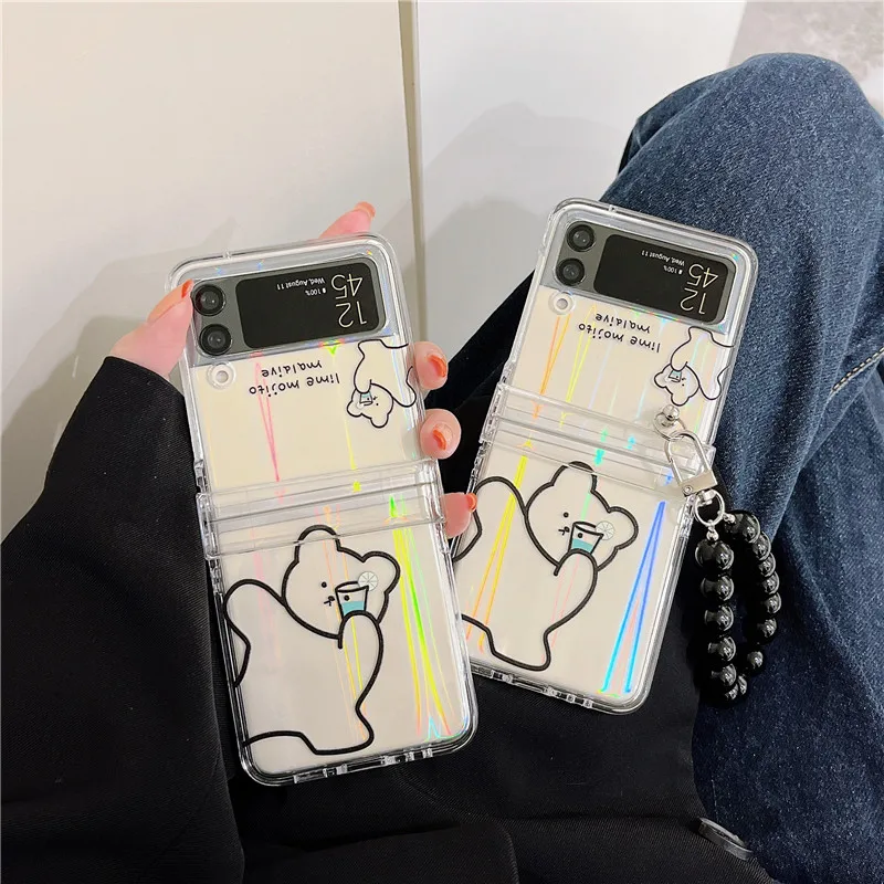 Cute Cartoon Bracelet Phone Cases For Samsung Galaxy Z Flip 3 Hard Plastic PC 3 in 1 Full Cover Case For Samsung Z Flip3
Cute Cartoon Bracelet Phone Cases For Samsung Galaxy Z Flip 3 Hard Plastic PC 3 in 1 Full Cover Case For Samsung Z Flip3