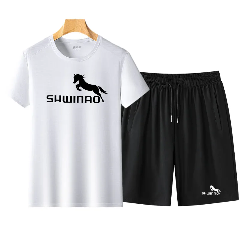 Мужской спортивный костюм с коротким рукавом и шортами, размеры до 5xl
Мужской спортивный костюм с коротким рукавом и шортами, размеры до 5xl