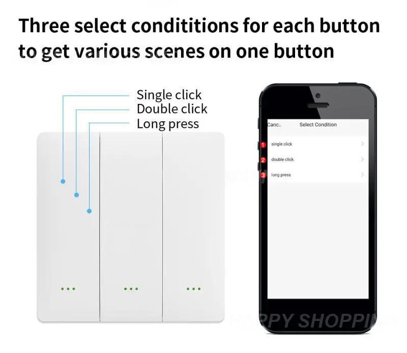 Scene Button Remote Tuya Zigbee 1/2/3 Gang Smart Life App Automation Free Wiring Free Pasting Switch 9 Scene Switch Smart Home
Scene Button Remote Tuya Zigbee 1/2/3 Gang Smart Life App Automation Free Wiring Free Pasting Switch 9 Scene Switch Smart Home