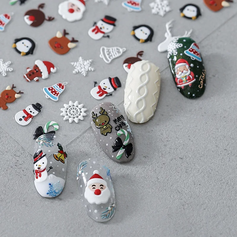 Christmas Theme Santa Claus & Snowman Nail Sticker 1 Sheet 5D Realistic Relief Adheisve Decals Manicure Charms
Christmas Theme Santa Claus & Snowman Nail Sticker 1 Sheet 5D Realistic Relief Adheisve Decals Manicure Charms