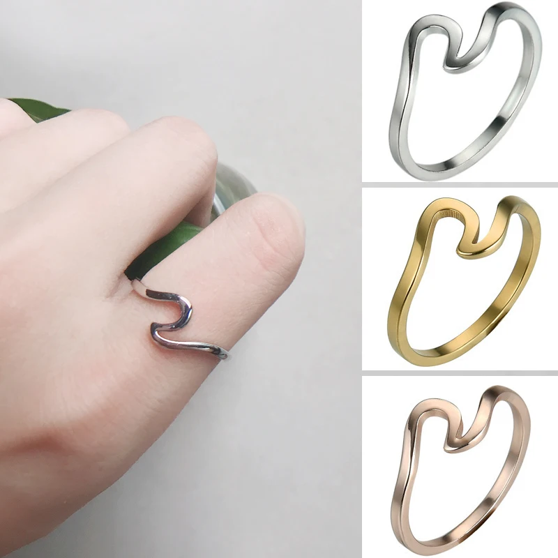 Wave Alloy Silver Ring for Women Wedding Couple Rose Gold Rings for Female Fashion Jewelry Bague Femme Anillos Mujer wholesale
Wave Alloy Silver Ring for Women Wedding Couple Rose Gold Rings for Female Fashion Jewelry Bague Femme Anillos Mujer wholesale