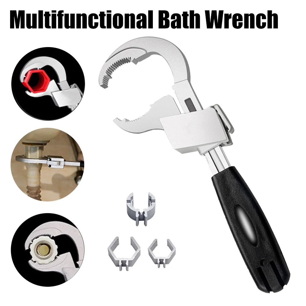 Bathroom Repair Tools Universal Water Pipe Sink Faucet Wrench Multifunctional Bath Wrench Adjustable Large Opening 80mm Spanner
Bathroom Repair Tools Universal Water Pipe Sink Faucet Wrench Multifunctional Bath Wrench Adjustable Large Opening 80mm Spanner