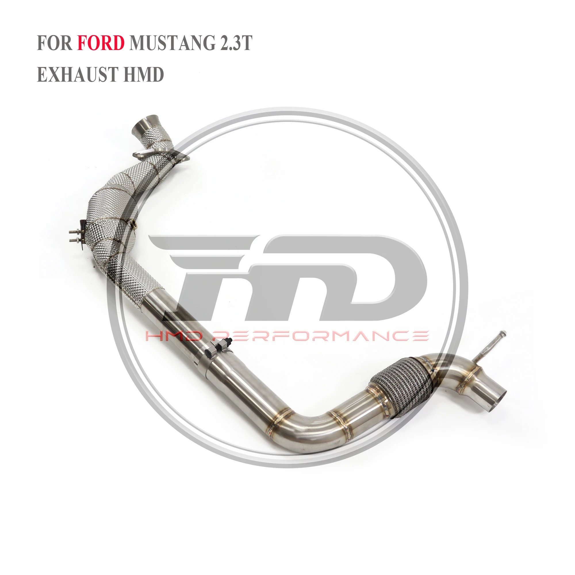 

HMD Exhaust Manifold Downpipe for Ford Mustang 2.3T Car Accessories With Catalytic Converter Header Without Cat Pipe