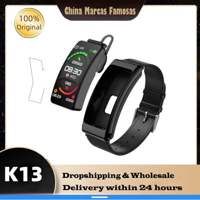 K13 headset smart bracelet 2 in 1 1.14 inch long bar screen bluetooth headset call heart rate fitness tracker sports men's watch
K13 headset smart bracelet 2 in 1 1.14 inch long bar screen bluetooth headset call heart rate fitness tracker sports men's watch