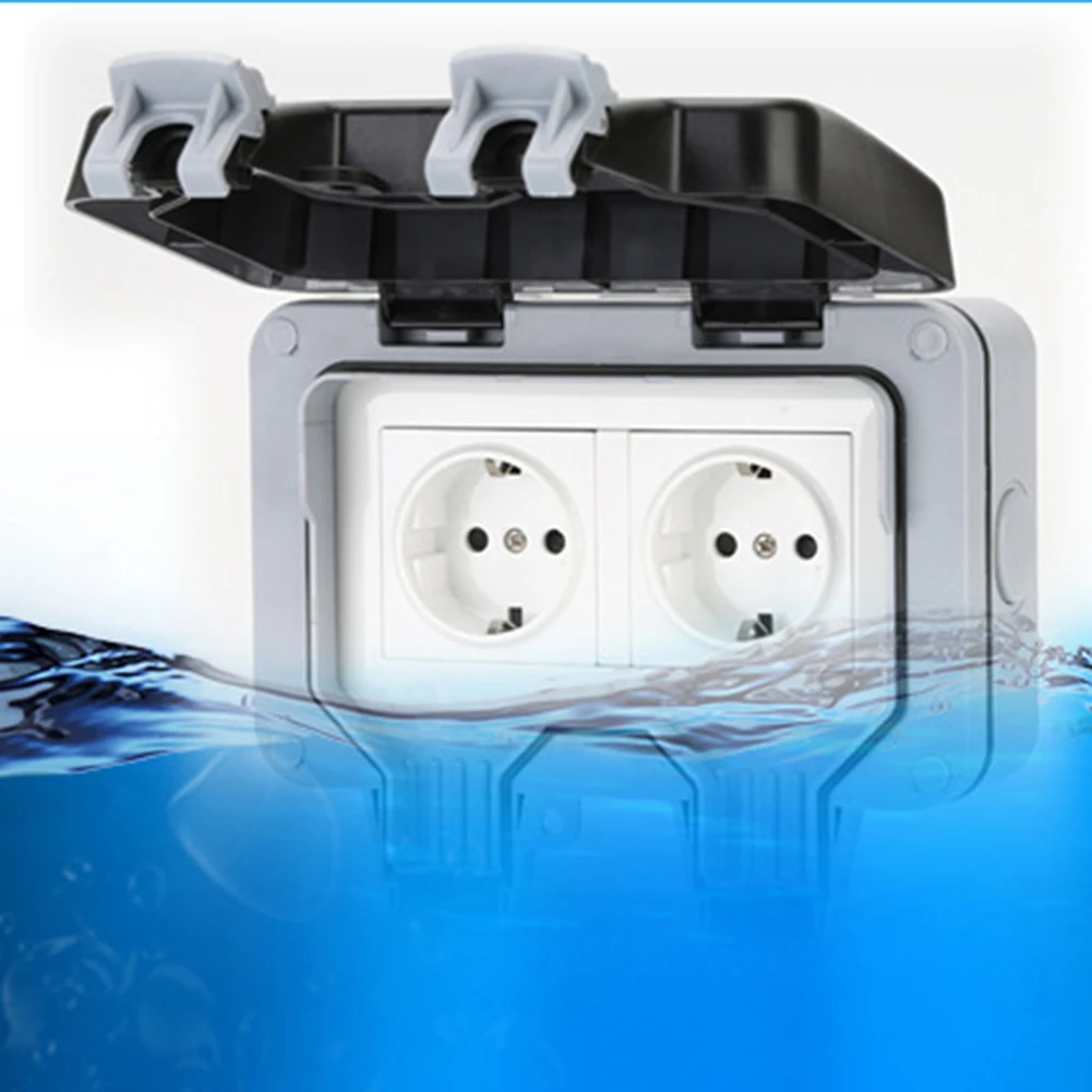 16A 2 Gang Outdoor Socket IP66 Waterproof Double Socket EU Standard 220-250V Wall Electrical Outlets Switched Socket
16A 2 Gang Outdoor Socket IP66 Waterproof Double Socket EU Standard 220-250V Wall Electrical Outlets Switched Socket