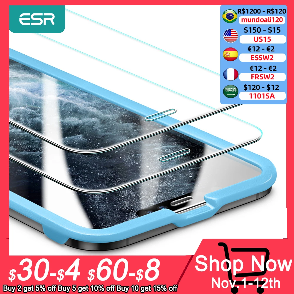 ESR Tempered Glass for iPhone 13 12 Screen Protector Full Cover Glass for iPhone 12 13 Pro Max Mini Screen Protective Film
ESR Tempered Glass for iPhone 13 12 Screen Protector Full Cover Glass for iPhone 12 13 Pro Max Mini Screen Protective Film