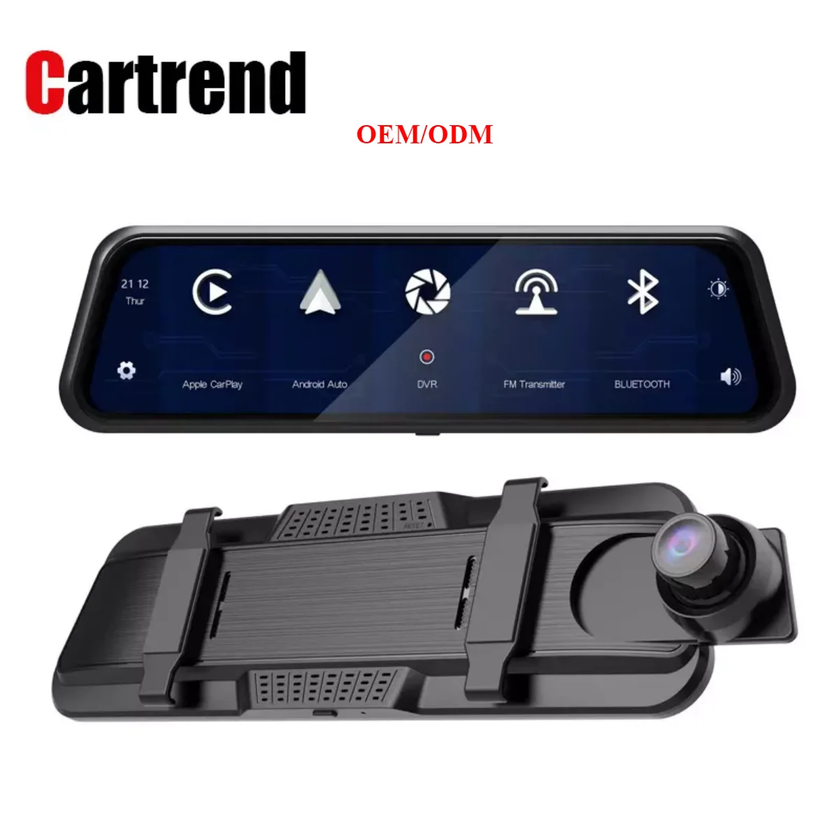 

Wireless Apple Carplay interface Car Streaming Rear View Mirror 9.66 inch Dash Cam DVR Camera 2K Auto Registrar Video Recorder