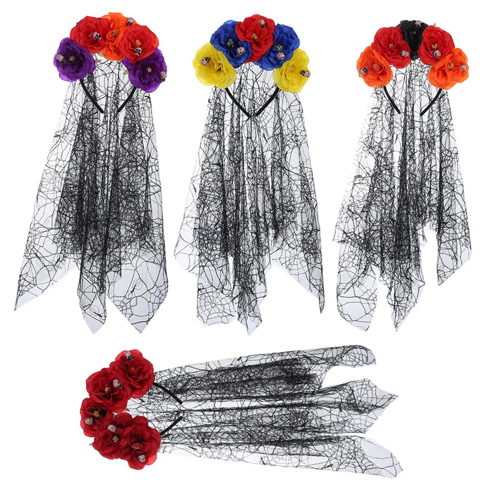 1pc Floral Headpiece Big Flower Lace Veil Halloween Headband Day Of The Dead Red Rose Flowers Headdress Party Cosplay Hair Hoop 
1pc Floral Headpiece Big Flower Lace Veil Halloween Headband Day Of The Dead Red Rose Flowers Headdress Party Cosplay Hair Hoop