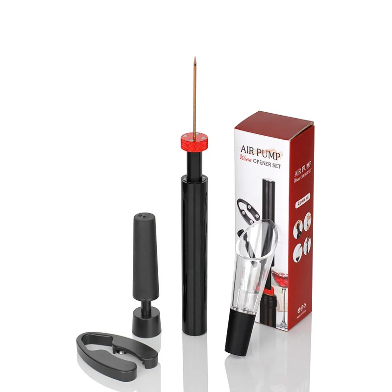 Air Pump Wine Bottle Opener Set Kitchen Accessories Air Pressure Wine Corkscrew Wine Pourer Vacuum Stopper Foil Cutter Bar Tools
Air Pump Wine Bottle Opener Set Kitchen Accessories Air Pressure Wine Corkscrew Wine Pourer Vacuum Stopper Foil Cutter Bar Tools