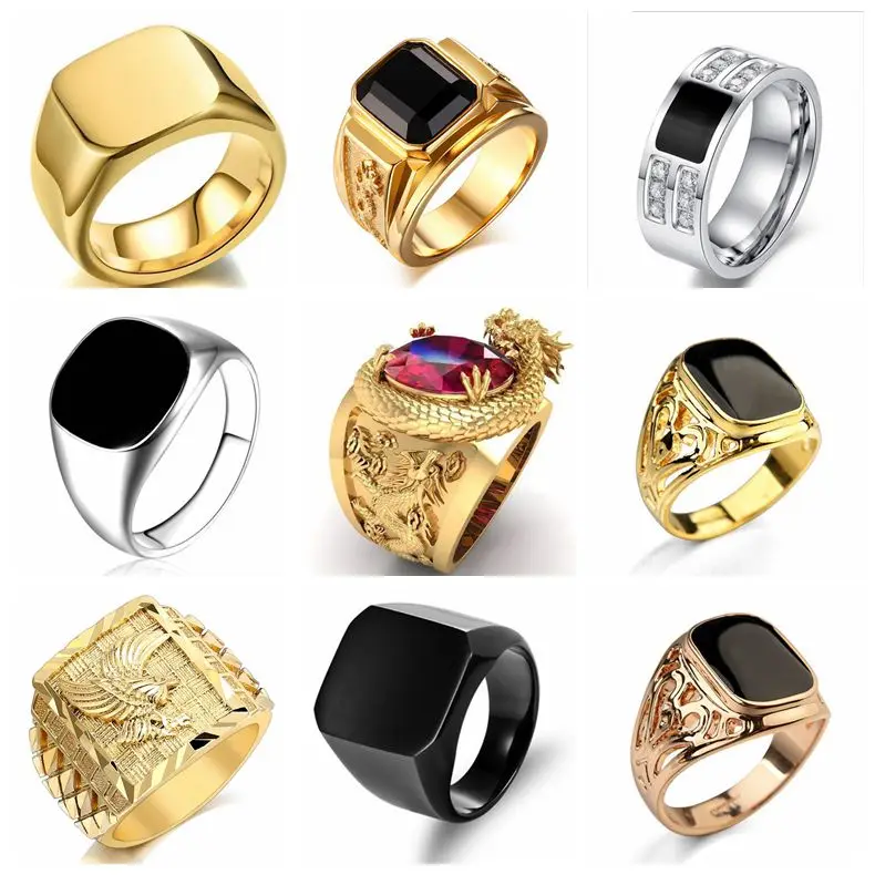 Signet Square Finger Rings For Men Punk Style Collection Gold Color Width Biker Ring Party Wedding Jewelry Wholesale
Signet Square Finger Rings For Men Punk Style Collection Gold Color Width Biker Ring Party Wedding Jewelry Wholesale