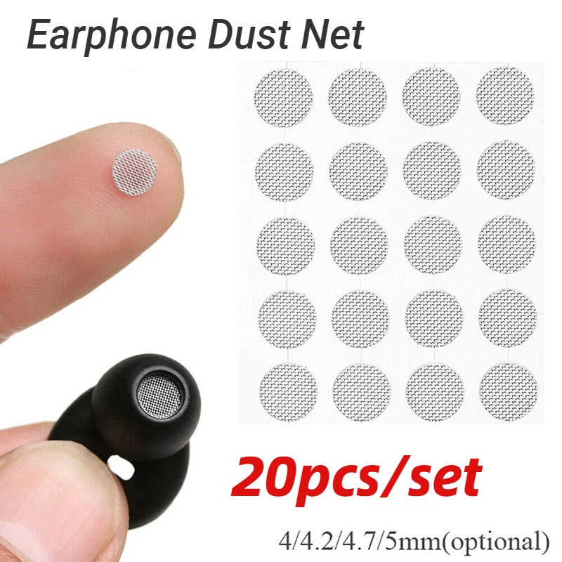 20pcs/set Headphone Mini Dust Network 4mm 4.2mm 4.7mm 5mm In-ear Earphone Self-adhesive Dustproof Net Headset Accessories
20pcs/set Headphone Mini Dust Network 4mm 4.2mm 4.7mm 5mm In-ear Earphone Self-adhesive Dustproof Net Headset Accessories