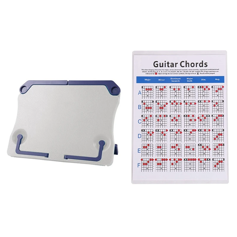1 Pcs Portable Foldable Lightweight Music Rack Stand & 1 Pcs Acoustic Guitar Practice Chords Scale Chart Tool
1 Pcs Portable Foldable Lightweight Music Rack Stand & 1 Pcs Acoustic Guitar Practice Chords Scale Chart Tool