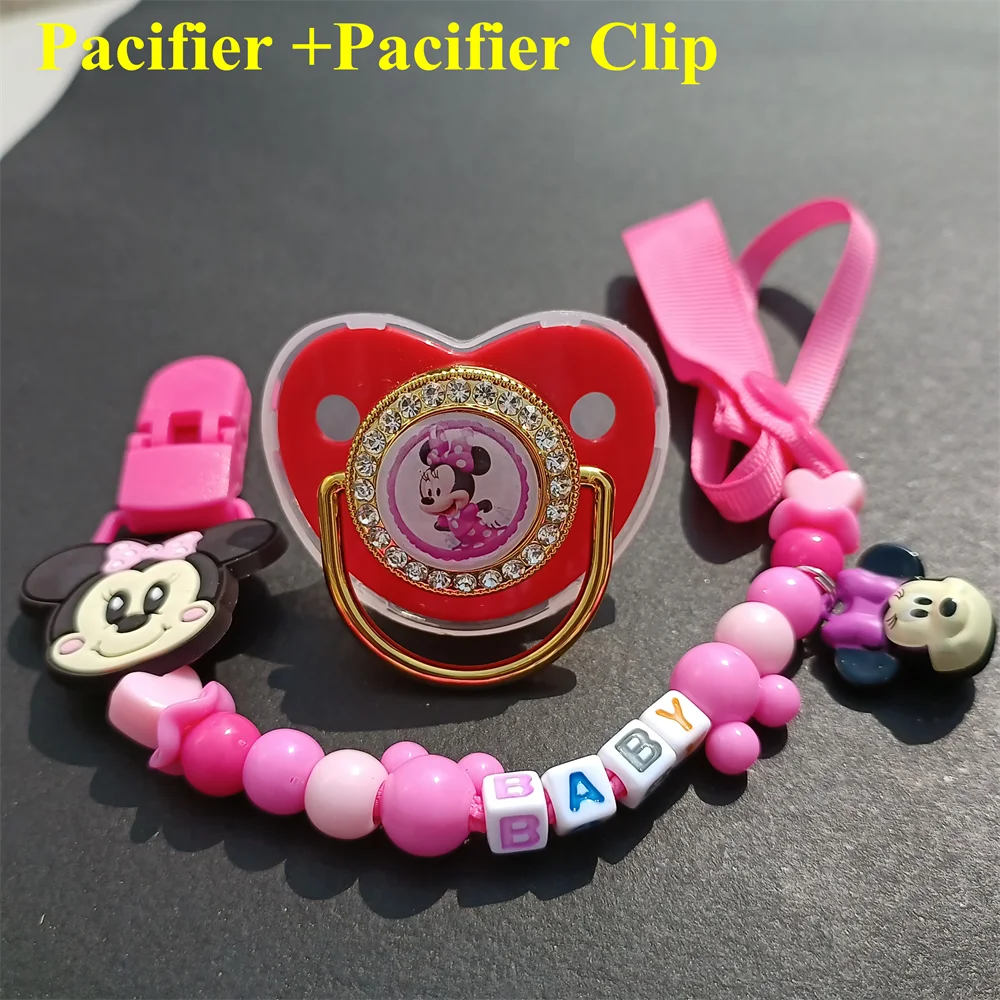 Disney Luxury Pacifier with Pacifier Holders Newborn PBA Free Silicone Dummy Soother Bebes Nursing Necklace Beads Pacifier Clips
Disney Luxury Pacifier with Pacifier Holders Newborn PBA Free Silicone Dummy Soother Bebes Nursing Necklace Beads Pacifier Clips