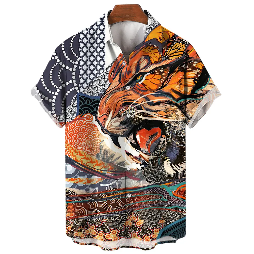 Social Shirt Everyday Men's Shirts 3D Animal Printed Short Sleeve Tops Tiger/Dragon Blouse Casual Tees Oversized Men's Clothing
Social Shirt Everyday Men's Shirts 3D Animal Printed Short Sleeve Tops Tiger/Dragon Blouse Casual Tees Oversized Men's Clothing