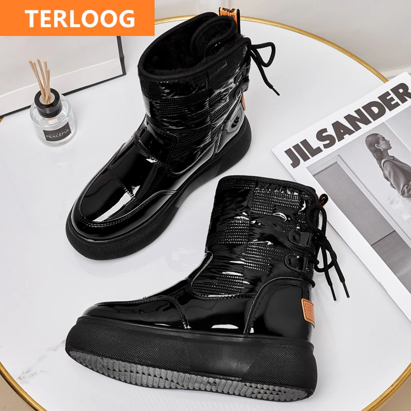New Women Platform Flats Shoes 2021 Winter Warm Ankle Non-slip Fashion Gladiator Snow Boots Casual Designer Goth Chunky Boots
New Women Platform Flats Shoes 2021 Winter Warm Ankle Non-slip Fashion Gladiator Snow Boots Casual Designer Goth Chunky Boots