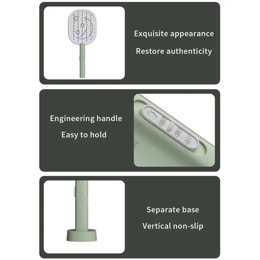 3000V Electric Flies Swatter Killer with UV Light USB Rechargeable LED Lamp Summer Mosquito Trap Racket Anti Insect Bug Zapper
3000V Electric Flies Swatter Killer with UV Light USB Rechargeable LED Lamp Summer Mosquito Trap Racket Anti Insect Bug Zapper