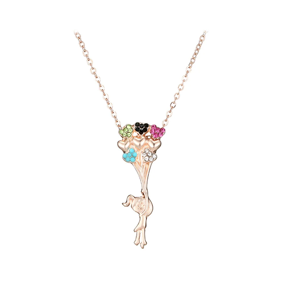 Balloon Girl Pendant Necklace Sparkling Rhinestone Crystal Necklace Festive Jewelry Gifts for Girls
Balloon Girl Pendant Necklace Sparkling Rhinestone Crystal Necklace Festive Jewelry Gifts for Girls