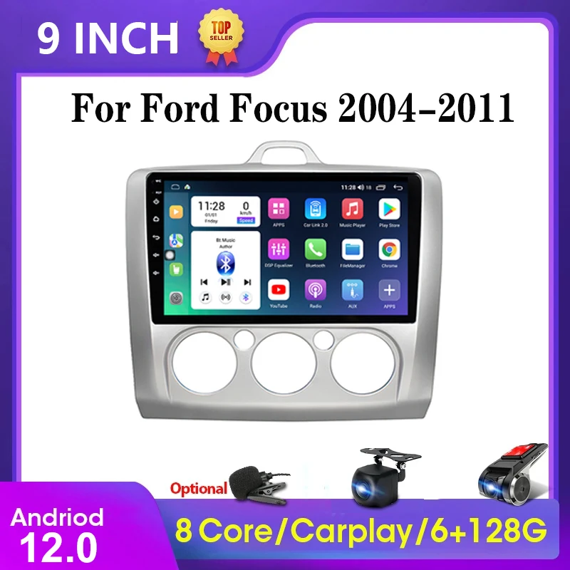 Мультимедийная магнитола для Ford Focus 2 3 Mk2/Mk3 12,0-2004, 9 дюймов, Android 2011
Мультимедийная магнитола для Ford Focus 2 3 Mk2/Mk3 12,0-2004, 9 дюймов, Android 2011