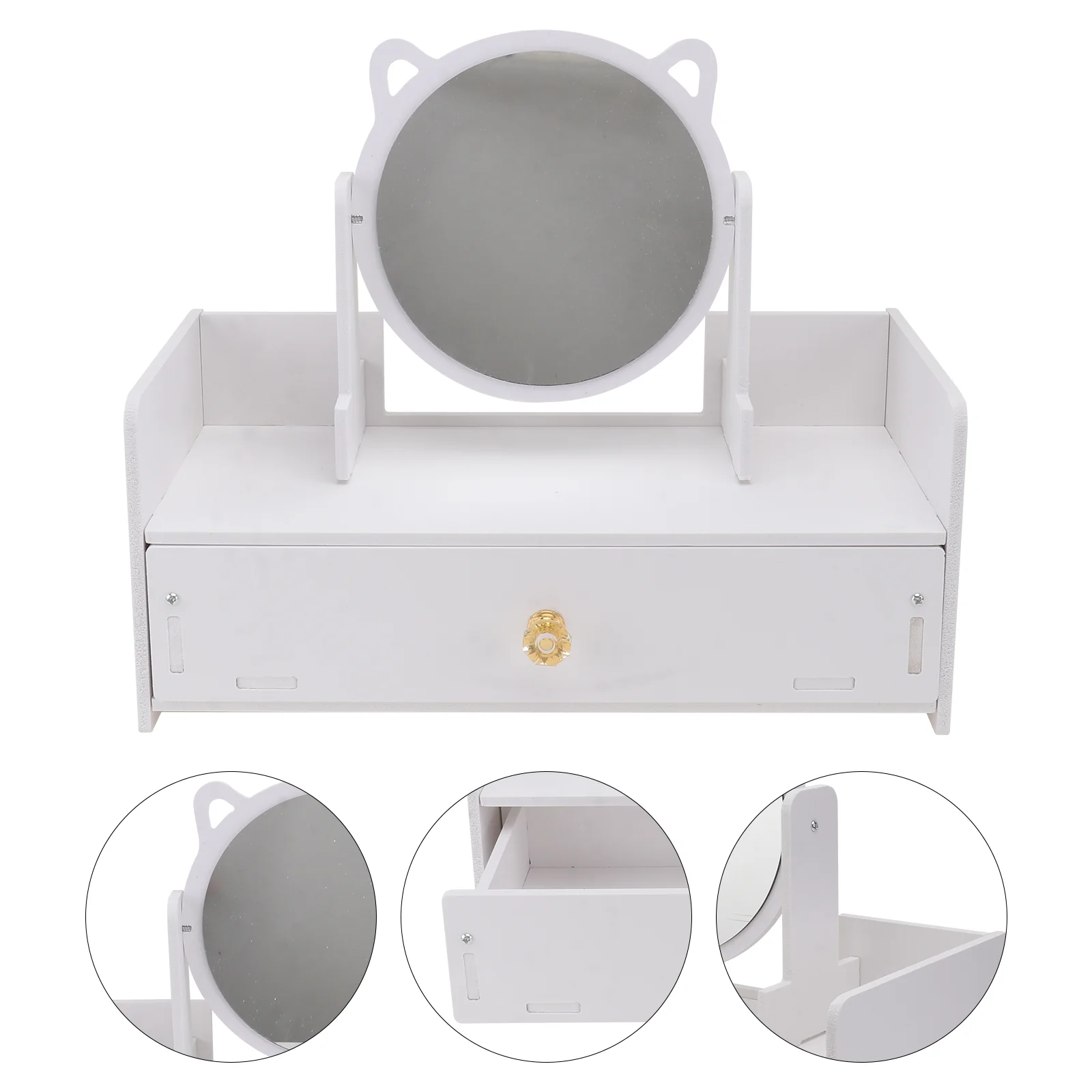 1pc Cosmetics Mirror Storage Box Convenient Practical Cosmetics Mirror Desktop Mirror
1pc Cosmetics Mirror Storage Box Convenient Practical Cosmetics Mirror Desktop Mirror