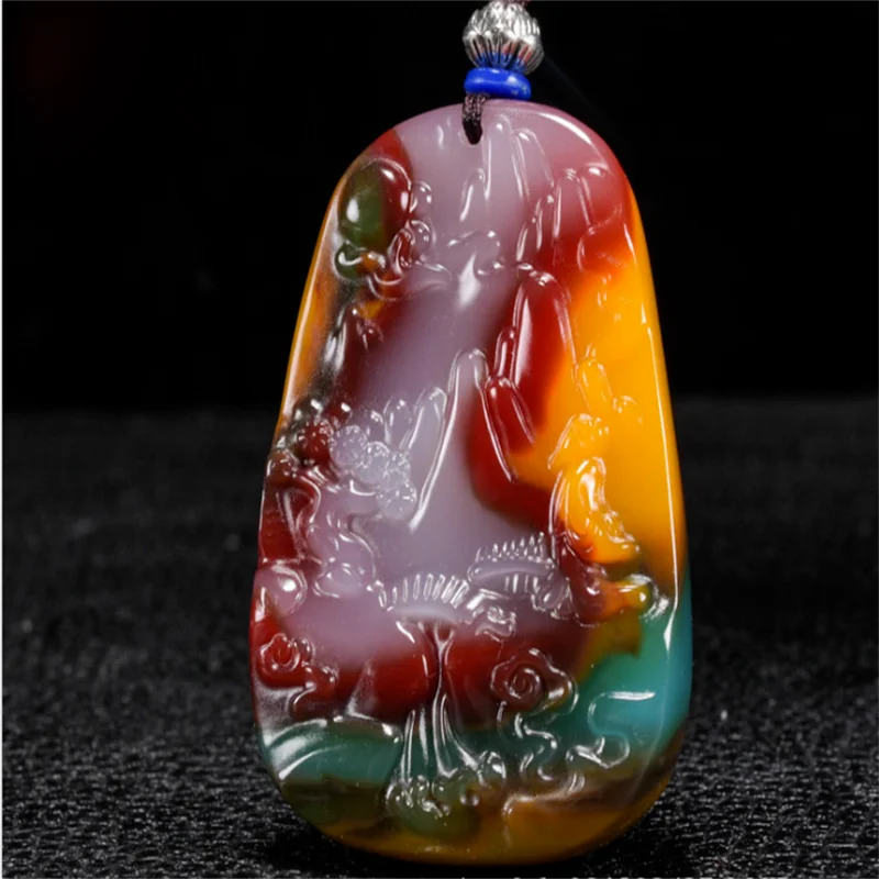 Hot selling natural hand-carve color chicken blood jade landscape painting Necklace pendant fashion jewelry Men Women LuckGifts
Hot selling natural hand-carve color chicken blood jade landscape painting Necklace pendant fashion jewelry Men Women LuckGifts