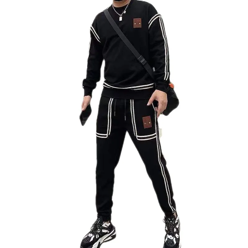 Men's Tracksuit Spring And Autumn Korean Version Youth Round Neck Pullover Long-Sleeved Top Casual Trousers Two-Piece Set y2k
Men's Tracksuit Spring And Autumn Korean Version Youth Round Neck Pullover Long-Sleeved Top Casual Trousers Two-Piece Set y2k