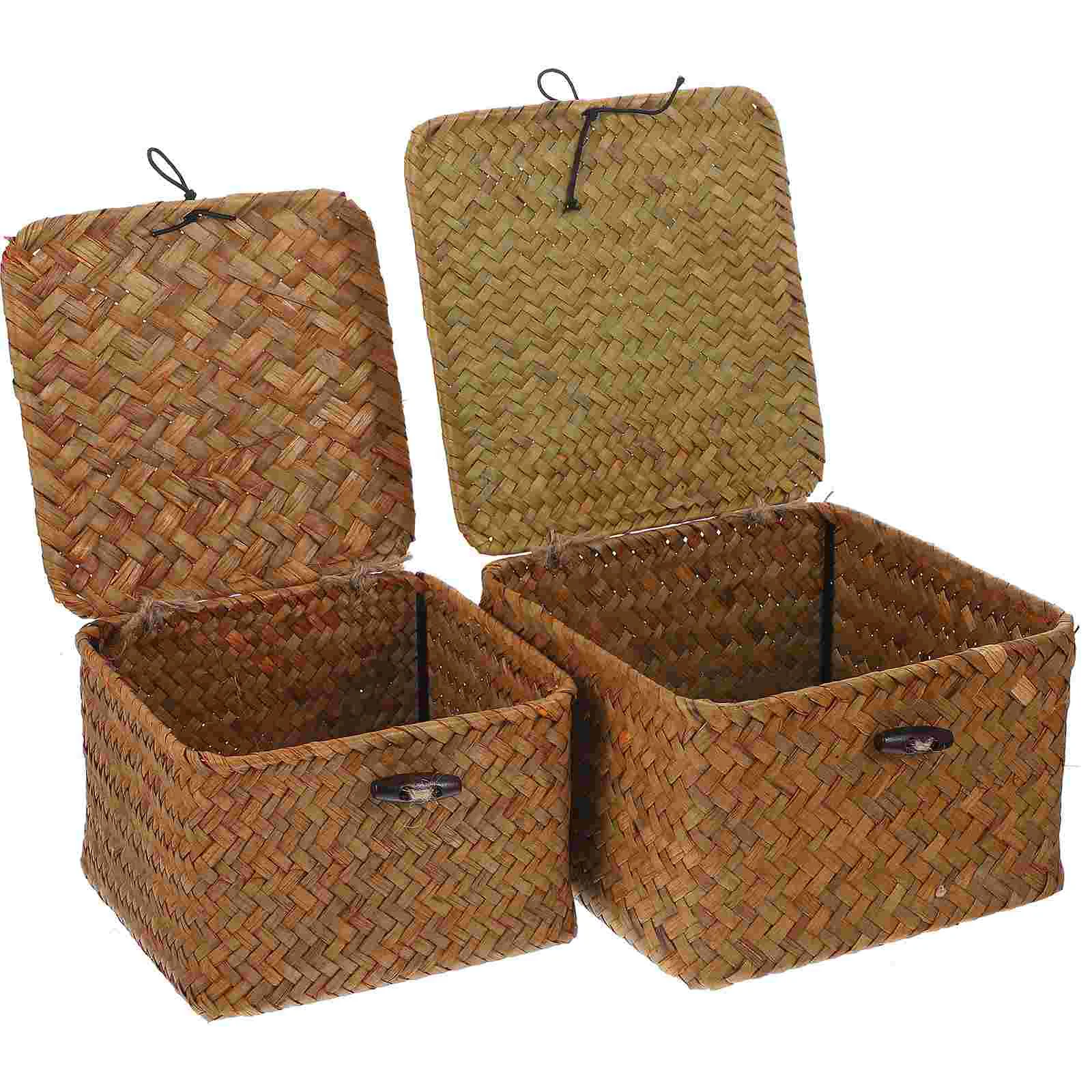 2 Pcs Natural Tissue Containers Box Holder Paper Towel Organizer Seaweed Woven Storage Bins
2 Pcs Natural Tissue Containers Box Holder Paper Towel Organizer Seaweed Woven Storage Bins
