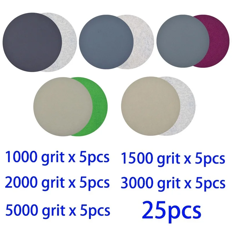 Sand paper Sanding Disc Wet/Dry 1000 1500 2000 3000 5000 Grit 25pcs Hook&Loop No Hole Paper Polishing Round New
Sand paper Sanding Disc Wet/Dry 1000 1500 2000 3000 5000 Grit 25pcs Hook&Loop No Hole Paper Polishing Round New