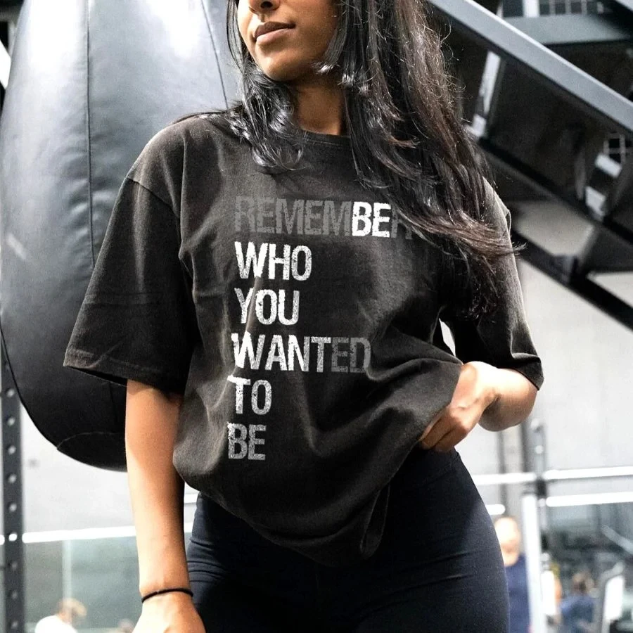 Rheaclot REMBER WHO YOU WANTED TO BE Print Women's O-Neck Retro Vintage Cotton T-shirt
Rheaclot REMBER WHO YOU WANTED TO BE Print Women's O-Neck Retro Vintage Cotton T-shirt