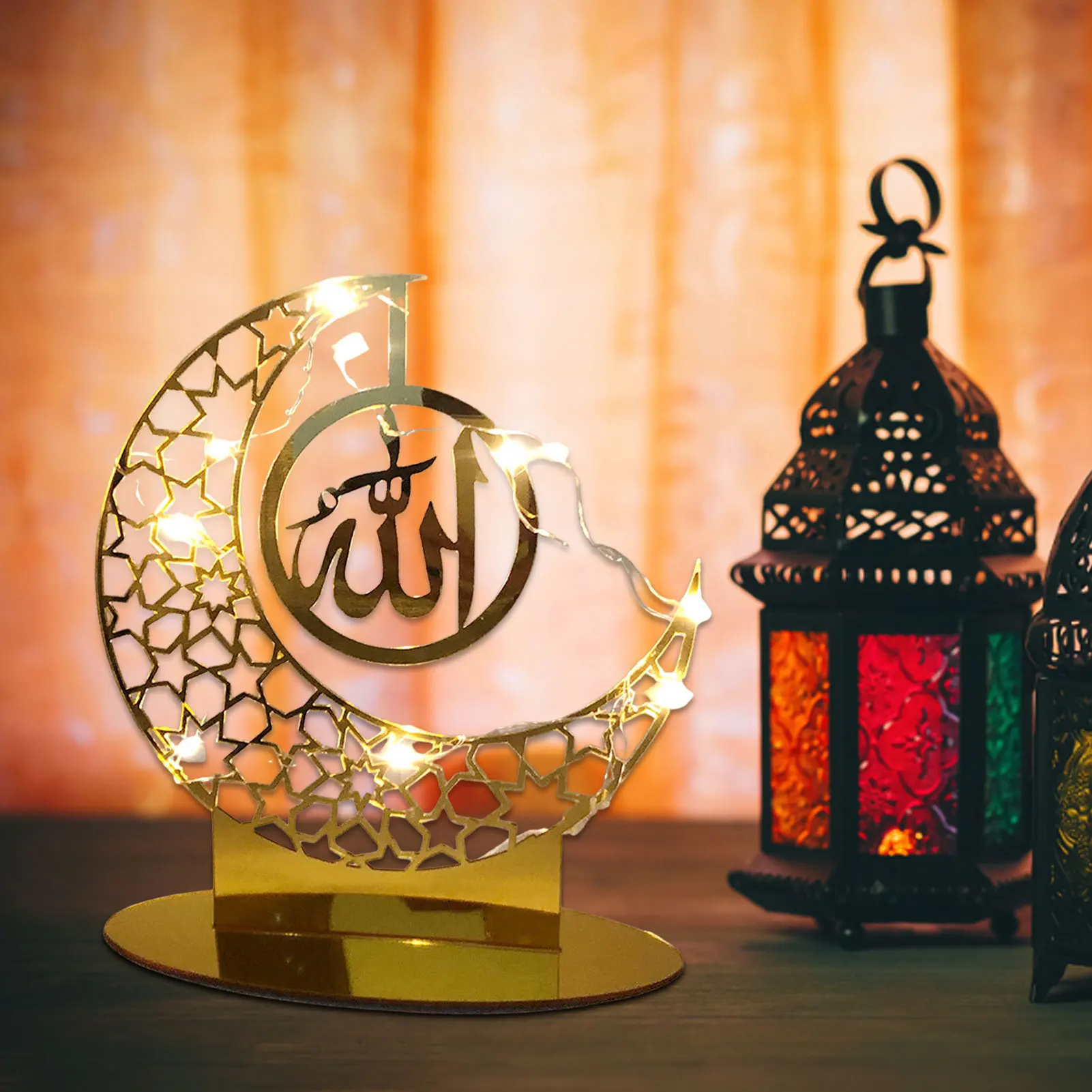 Ramadan Decoration For Home LED Light Moon Star EID Mubarak Decoration Aid Mubarek Eid Al-Fitr Islamic Mubarak Party Decoration
Ramadan Decoration For Home LED Light Moon Star EID Mubarak Decoration Aid Mubarek Eid Al-Fitr Islamic Mubarak Party Decoration