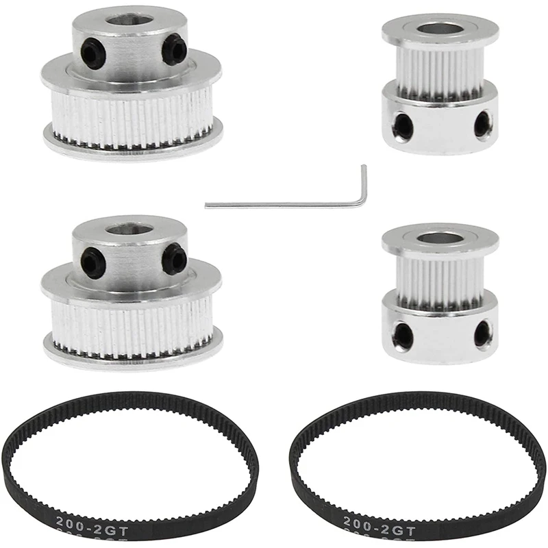 2 Sets GT2 Timing Belt Idler Pulley Aluminum Synchronous Wheel Kit For 3D Printer CNC Mechanical Drive
2 Sets GT2 Timing Belt Idler Pulley Aluminum Synchronous Wheel Kit For 3D Printer CNC Mechanical Drive