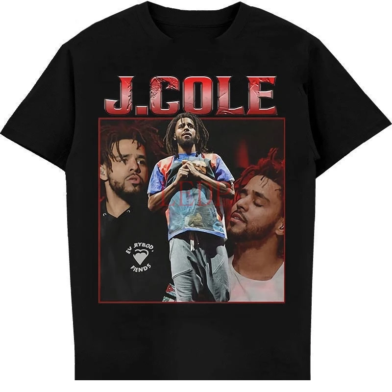

Винтажная графическая футболка J Cole, футболка J Cole, винтажный свитер J Cole Merch Raptee Rap Music Shirt