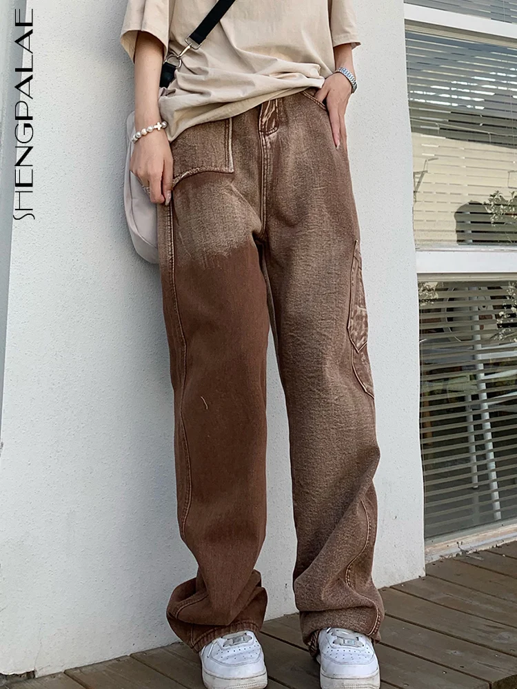 SHENGPALAE Jeans Women's 2022 Winter 90s Streetwear High Waist Wide Leg Loose Straight Pants Versatile Sagging Cargo Pants 5R208
SHENGPALAE Jeans Women's 2022 Winter 90s Streetwear High Waist Wide Leg Loose Straight Pants Versatile Sagging Cargo Pants 5R208