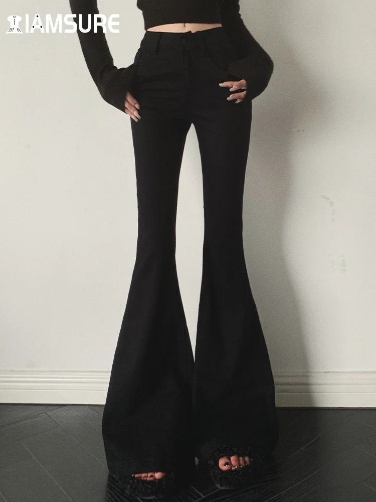 IAMSURE Korean Style Basic Solid Flare Pants Slim Solid Mid-Waisted Wide Leg Pants Women 2022 Autumn Winter Fashion Streetwear
IAMSURE Korean Style Basic Solid Flare Pants Slim Solid Mid-Waisted Wide Leg Pants Women 2022 Autumn Winter Fashion Streetwear