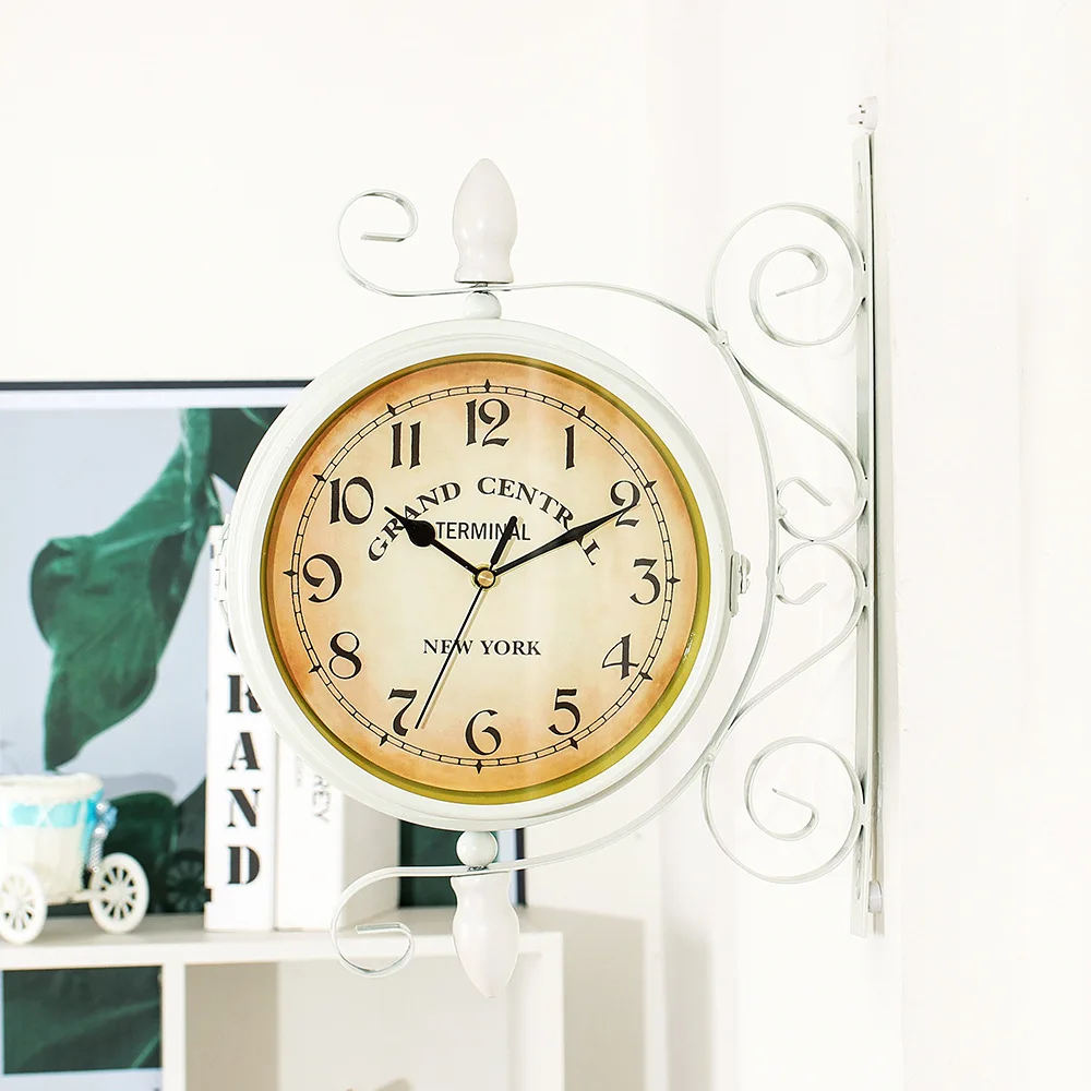 European style retro creative home white wall clock double wall clock wall decorations living room unique home decor 3d clock
European style retro creative home white wall clock double wall clock wall decorations living room unique home decor 3d clock