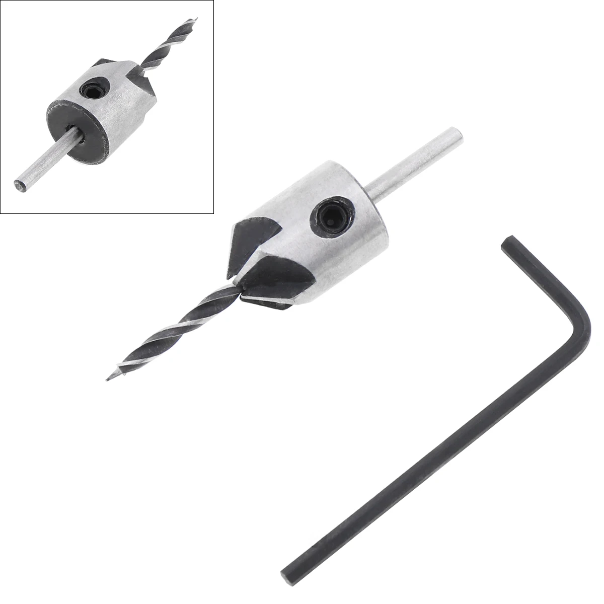 Chamfering Five Blade 2pcs/set 3mm HSS Carpentry Countersink Drill High Speed Steel Drill Bit + Wrench
Chamfering Five Blade 2pcs/set 3mm HSS Carpentry Countersink Drill High Speed Steel Drill Bit + Wrench
