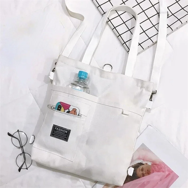 Женская Холщовая Сумка через плечо, женская сумка-шоппер, модные простые корейские дизайнерские холщовые сумки на плечо для женщин, сумка-тоут 
Женская Холщовая Сумка через плечо, женская сумка-шоппер, модные простые корейские дизайнерские холщовые сумки на плечо для женщин, сумка-тоут