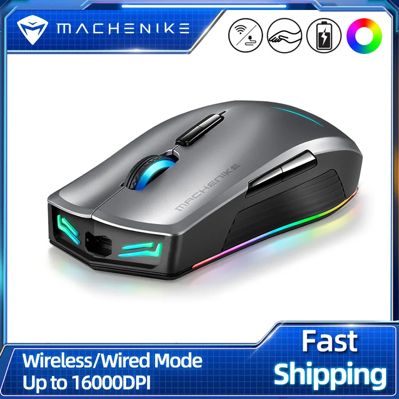 Беспроводная игровая мышь Machenike M7, игровая мышь 16000 DPI RGB, программируемая перезаряжаемая компьютерная мышь PMW3212 PMW3335
Беспроводная игровая мышь Machenike M7, игровая мышь 16000 DPI RGB, программируемая перезаряжаемая компьютерная мышь PMW3212 PMW3335