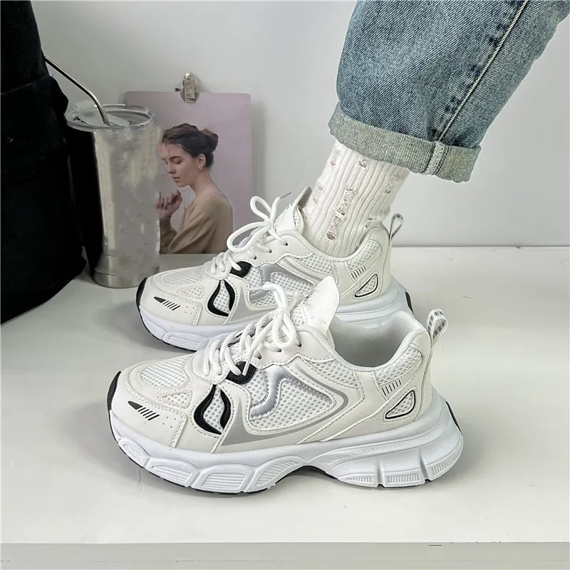 Summer Round Toe Mesh Shallow Mouth Breathable Lace-up Women's Shoes New Fashion Flat Casual Running Sneakers Chaussure Femme
Summer Round Toe Mesh Shallow Mouth Breathable Lace-up Women's Shoes New Fashion Flat Casual Running Sneakers Chaussure Femme