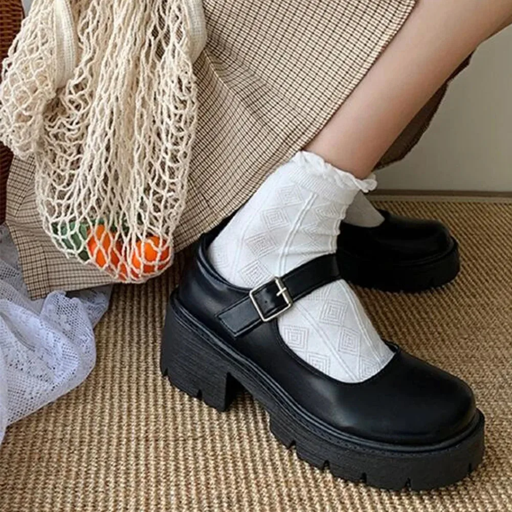 Spring Summer Women Pumps 2023 Korean Style Buckle Strap Mary Jean Shoes Sweet Cute Simply Ladies Pumps All-match Temperament 
Spring Summer Women Pumps 2023 Korean Style Buckle Strap Mary Jean Shoes Sweet Cute Simply Ladies Pumps All-match Temperament