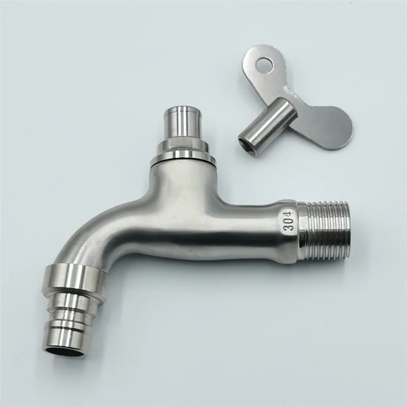 1PC Bibcock 304 Stainless Steel Washing Machine Water Faucet Hot Modern Garden Fast Open Taps Wall Mounted Thread G1/2' With Key
1PC Bibcock 304 Stainless Steel Washing Machine Water Faucet Hot Modern Garden Fast Open Taps Wall Mounted Thread G1/2' With Key