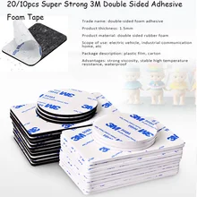20/10pcs Super Strong 3M Double Sided Adhesive Foam Tape Strong Pad Mounting Tape for Home Auto Office Accessories